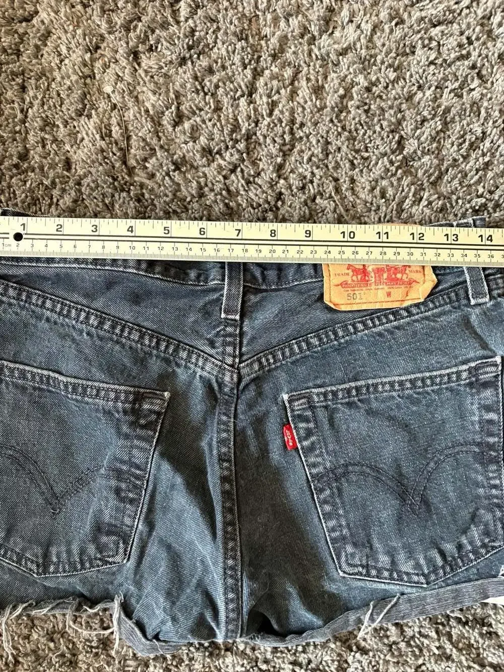 Vintage Levi's 501 Button-Fly High-Rise Cut-Off Denim Shorts